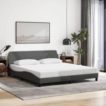 VidaXL Fabric Bed Frame King Size Dark Grey 183x203 cm