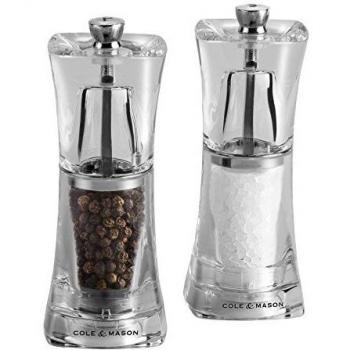 125mm Crystal Salt and Pepper Mills by Cole & Mason Precision+