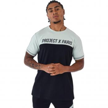 Camiseta Project X Paris Coloblock Negra para Hombre 2310068 XL
