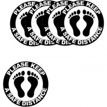 5pcs Please Maintain Social Distancing Floor Stickers for Stores and Clinics