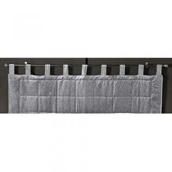 Tête de lit à Pattes Linder, 100% polyester, Gris