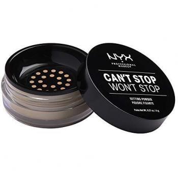 NYX Can't Stop Won't Stop Fixierpuder, Vegane Formel, Mattes Finish, Farbton: Medium