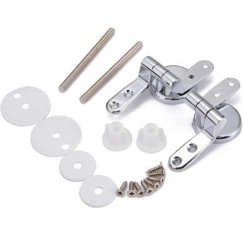 Set siège WC Mayitr en zinc chromé + accessoires de fixation
