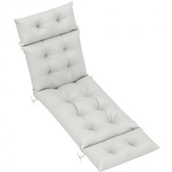 Coussin de jardin 190 x 56 x 10 cm gris clair