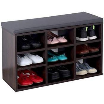 RICOO WM035-EB-A Schuhregal mit Sitzbank