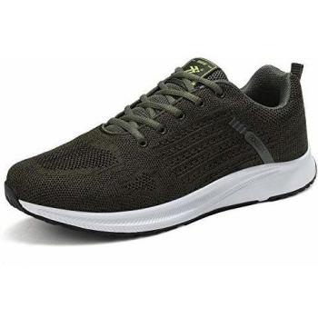 AX BOXING Women's Trainers for Running and Walking, Green/Black, Size 4-11