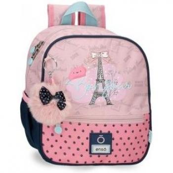 Mochila Infantil Enso Bonjour Rosa 23x25x10 cm
