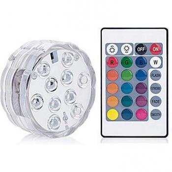 Luz LED sumergible con control remoto para estanque