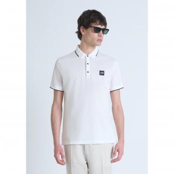 Polo Slim Fit Premium: Algodón 100%, Patrón Geométrico y Logotipo Relieve