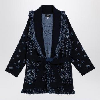 Alanui Women's Blue Jacquard Cardigan