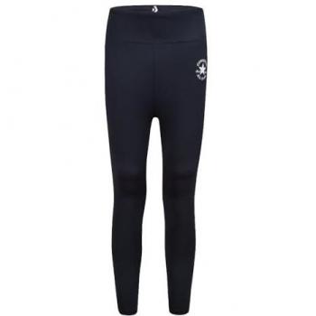 Converse Chuck Patch Leggings (High Waist, Black) – Girls’ Size 10-12