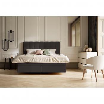 Schlaraffia Aida Boxspringbett – 180 × 200 cm, Webstoff FACE, anthracit