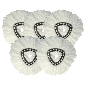 Microfiber Cleaning Heads for Vileda – 5 Pack, White (Vhbw)
