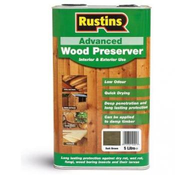 Rustins 5L Dark Brown Advanced Wood Protector