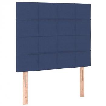 Cabecero LED tela azul 90x5x118/128 cm vidaXL