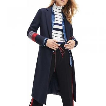 Tommy Hilfiger Manteau Long Classique Essentiel, Rouge, X-Small Femme