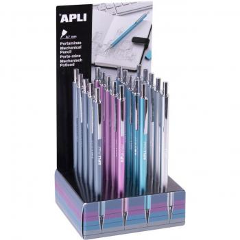 Apli Mine Métallique – 0,7 mm, Couleur Bleu