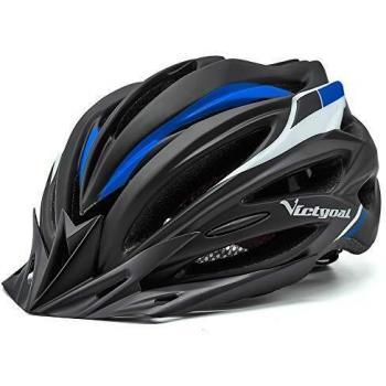 VICTGOAL Casque Velo Homme Femme VTT Noir Bleu