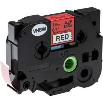 Brother P-touch Nastro VHBW 18 mm Nero su Rosso