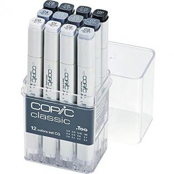 COPIC Profi Marker 12er Grau Set CG kalte Grautöne