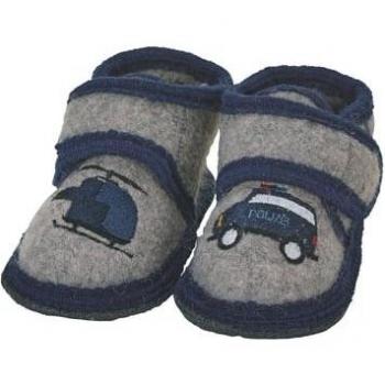 Pantofole in feltro grigio fumo antiscivolo