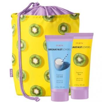 Pupa Colazione Kit: Latte Doccia 2x200 ml con Avena e Kiwi