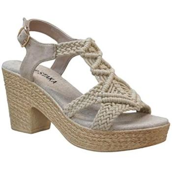 Cream Braided Strappy Espadrille Wedge Heels by IVACHY – Size 7 Female