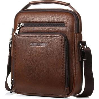 Men's Leather Messenger Handbag