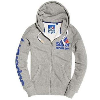 Superdry Sudadera M20003FP, Para Hombre, Gris (Grey Grit)