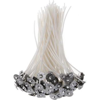 100Pcs 6-Inch Pre-Waxed Cotton Wicks