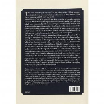 Musical philology. Institutions, history and critical