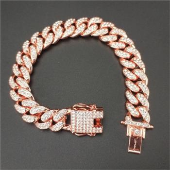 Tobillera Dorada con Cadena Cubana