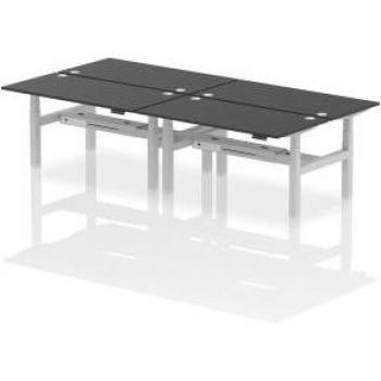 Air Back-to-Back 1600 x 800mm Height Adjustable 4 Person Bench Desk
