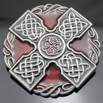 Unisex Western Enamel Cowboy Belt Buckle with Trinity Knot