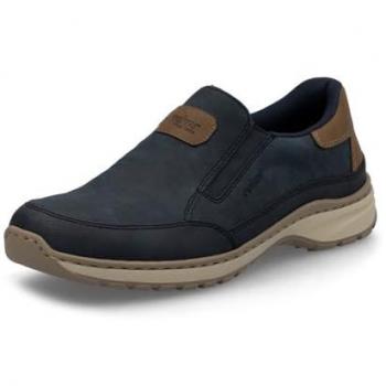Slipper RIEKER Herren (Gr. 46) – Marineblau, Lederimitat