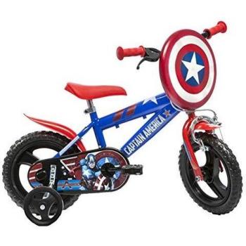Bicicletta 12 Dino Bikes Capitan America Blu/Rosso