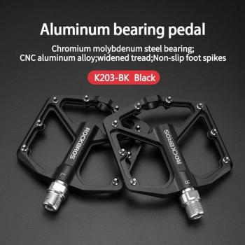 ROCKBROS Fahrrad Pedale Aluminium mit rutschfesten Spikes und DU Lagern