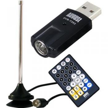 USB Tuner TV & Radio August DVB‑T202 Compatible Windows 11/10
