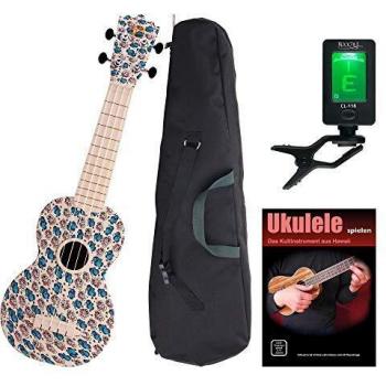 Classic Cantabile BeachBuddySunny Zoo Sopran Ukulele SET inkl. Tuner und Noten