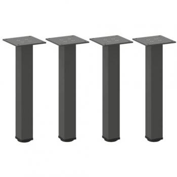 Pieds de table basse anthracite acier 42-44 cm Vidaxl