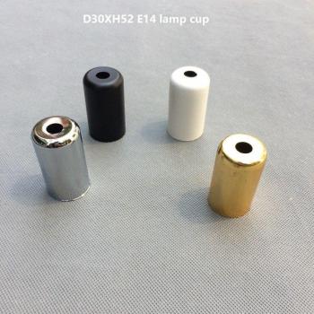 10 Teile/Los 30X52mm Weiß Metall Tasse für E14 Lampenhalter