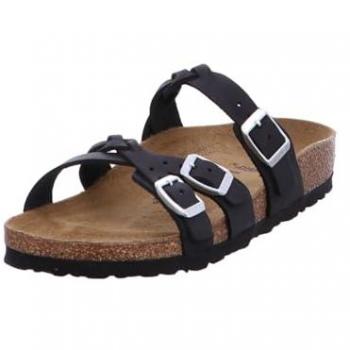 Birkenstock Women's Franca Braided Black Leather Sandals