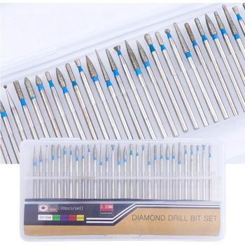 Nail Art Tools 30pcs Diamond Drill Bits Set