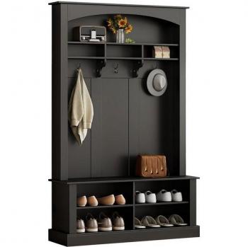 OKWISH Flur-Set mit Stecktafel und Aufbewahrungsbank