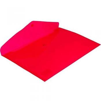 Set de 12 chemises plastifiées avec fermoir en PP et coloris fuchsia vif