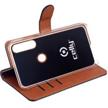 Coque de Téléphone Celly Wally Noir avec Compartiment pour Cartes