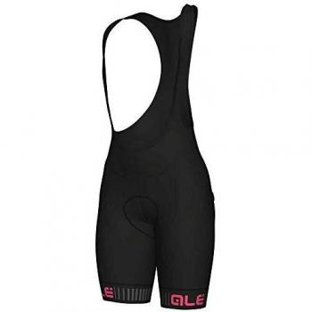Black & Fluorescent Pink Ale Traguardo Women’s Bib Cycling Shorts