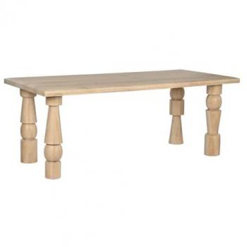Mesa de Comedor Home ESPRIT Natural de Madera de Mango 200 x 90 x 76 cm