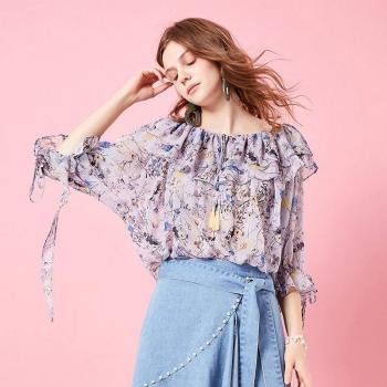 Tops bohemios mujer primavera verano con estampado floral SA10399C