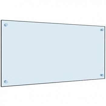 VidaXL Kitchen Backsplash White 31.5x15.7 Tempered Glass